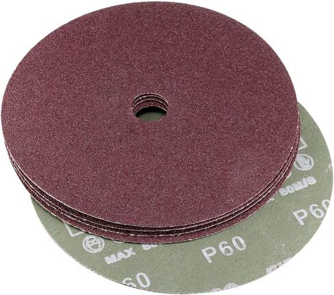 uxcell 7-Inch x 7/8-Inch Aluminum Oxide Resin Fiber Discs, Center Hole 120 Grit Sanding Grinding Discs, 10 Pack in Saudi Arabia