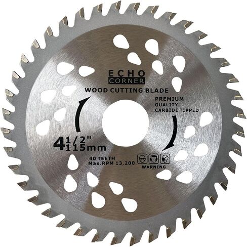 4-1/2" 40T Angle Grinder Wood Cutting Blades, 7/8" Arbor, 2-Pack | Fast Fine Cut Trimming Ripping Crosscut Wood MDF Plastic in Saudi Arabia