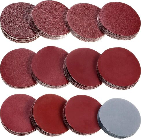 120 Pieces Sanding Discs Pad Hook and Loop Sandpaper Disc for Drill Grinder Rotary Tools, 12 Different Grits (60 to 3000 Grit, 10 Pieces Each Grit) (3 Inch) in Saudi Arabia