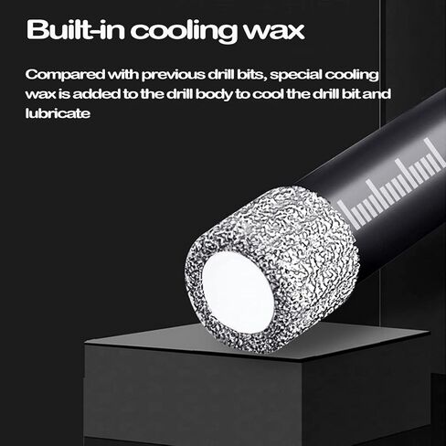 مجموعة رؤوس مثقاب ماسية جافة سوداء من Mgtgbao 7 قطع من أجل الجرانيت والسيراميك والرخام والزجاج والمواد الصلبة (ليس للخشب)، ساق مستديرة مع 3/16، 1/4، 5/16، 3/8، 1/2، 9/16 بوصة مع حقيبة للتخزين in Kuwait