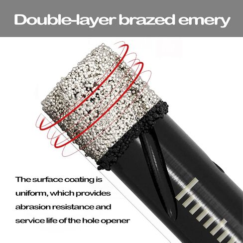 مجموعة رؤوس مثقاب ماسية جافة سوداء من Mgtgbao 7 قطع من أجل الجرانيت والسيراميك والرخام والزجاج والمواد الصلبة (ليس للخشب)، ساق مستديرة مع 3/16، 1/4، 5/16، 3/8، 1/2، 9/16 بوصة مع حقيبة للتخزين in Kuwait