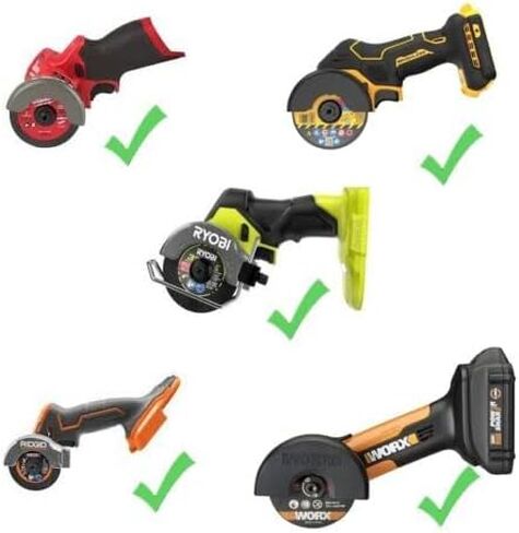 MTP 3 بوصة (75 مم) 3x3/8 شفرة بلاستيكية خشبية (3/8 بوصة 9.5 مم أربور) شفرة قطع متوافقة مع منشار قطع Ryobi Worx Milwaukee Dewalt (1x شفرة خشبية) in Kuwait