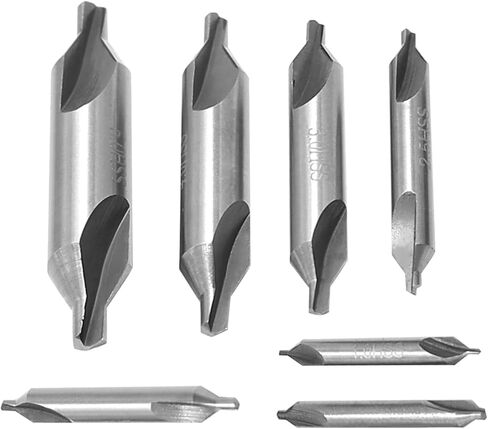 Saihisday 7PCS Center Drill Bits Set M2 HSS Centering Starter Drill Bit 60-Degree Countersink Tools for Lathe Metalworking in Saudi Arabia