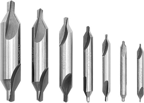 Saihisday 7PCS Center Drill Bits Set M2 HSS Centering Starter Drill Bit 60-Degree Countersink Tools for Lathe Metalworking in Saudi Arabia