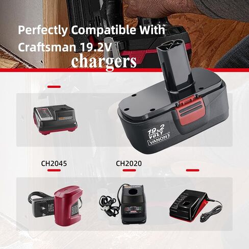 تمت ترقية VANON إلى 4.8Ah DieHard C-3 Ni-MH لاستبدال بطارية الحرفي 19.2 فولت 2 حزمة 1323903 130279005 130279003 130279017 1323517 315.11375 315.11485 315.113753 315.115 410 in Kuwait