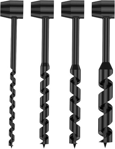 Hand Auger Wood Drill,Bushcraft Hand Auger Wrench Scotch Eye Wood Auger Bushcraft Auger Survival Settlers Wrench Tool Bushcraft Gear for Camping,Outdoor,Hiking,Woodworking (19-230mm) in Kuwait