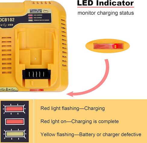 Kotoate DBC102 استبدال شاحن مزدوج لمحطة شاحن بطارية ليثيوم 12 فولت 20 فولت ماكس DCB105 DCB112 DCB120 متوافق مع بطارية 20 فولت DCB203 DCB201 DCB200 in Kuwait