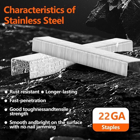 SITLDY 3/8 Inch Crown 22 Gauge Stainless Steel Staples 2240-Count 3 Sizes for 71 Series Staple Gun, Includes: 5/16", 3/8", 1/2" Assortment, Combo kit in Saudi Arabia