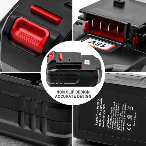 بطارية KINGTIANLE لكابل بورتر PC18B: بطاريات حفر بديلة PCC489N شاحن أدوات فولت PCMVC 18V Ni-MH 5.0Ah 2 حزم in Kuwait