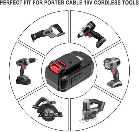 بطارية KINGTIANLE لكابل بورتر PC18B: بطاريات حفر بديلة PCC489N شاحن أدوات فولت PCMVC 18V Ni-MH 5.0Ah 2 حزم in Kuwait