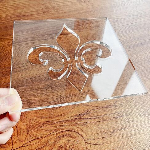 Fleur de Lis Router Template, Clear Acrylic Template, Woodworking Router Template in Saudi Arabia