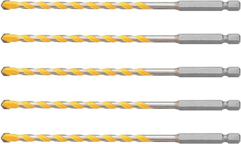 مجموعة لقم مثقاب للبناء مقاس 1/4 انش، مجموعة لقم مثقاب للخرسانة من الكربيد للزجاج والسيراميك والاسمنت والبلاط والطوب والبلاستيك، بطول 6.3 انش (1/4 انش) in Kuwait