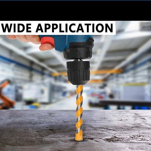 مجموعة لقم مثقاب للبناء مقاس 1/4 انش، مجموعة لقم مثقاب للخرسانة من الكربيد للزجاج والسيراميك والاسمنت والبلاط والطوب والبلاستيك، بطول 6.3 انش (1/4 انش) in Kuwait