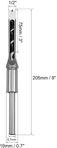 1/2 بوصة ثقب مربع مثقاب الخشب أدوات النجارة اوجير بت عالية الكربون الصلب جوفاء إزميل نقر أداة السلطة in Kuwait