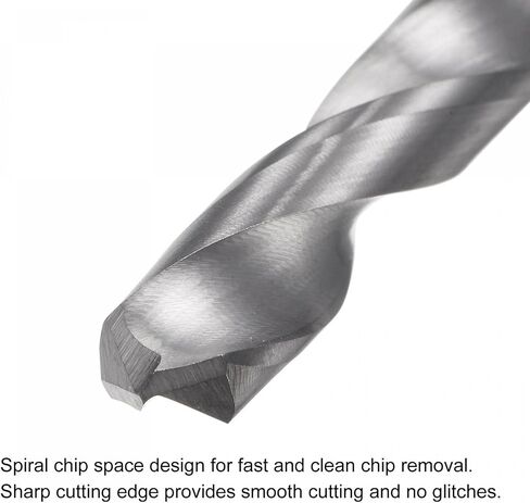 uxcell Solid Carbide Drill Bits, 6.3mm C2/K20 Tungsten Carbide Jobber Drill Bits Straight Shank Drilling Tool for Stainless Steel Aluminum Iron Metal Plastic in Kuwait