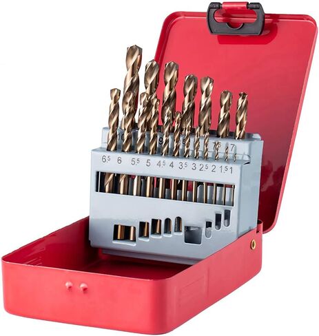 10-Piece 4mm M35 Cobalt Steel Twist Drill Bit Set for Hard Metals | 135° Split Point Prevents Walking; Dual Flute Speeds Up Chip Removal; Chamfered Straight Shank; Transparent PP Storage Case in Saudi Arabia