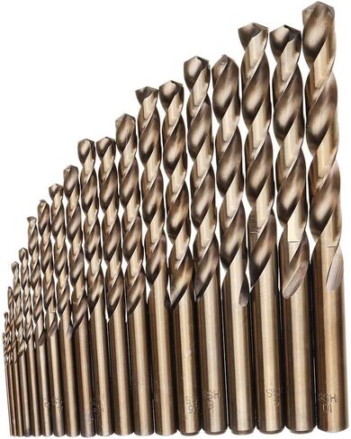 10-Piece 4mm M35 Cobalt Steel Twist Drill Bit Set for Hard Metals | 135° Split Point Prevents Walking; Dual Flute Speeds Up Chip Removal; Chamfered Straight Shank; Transparent PP Storage Case in Saudi Arabia