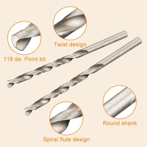 10PCS 0.8mm Twist Drill Bits,HSS Drill Bits with Straight Shank | Electrical Drilling Tool Replacement for Plastic,Copper,Wood,Metal,Aluminum Alloy,Steel,Cast Iron in Kuwait