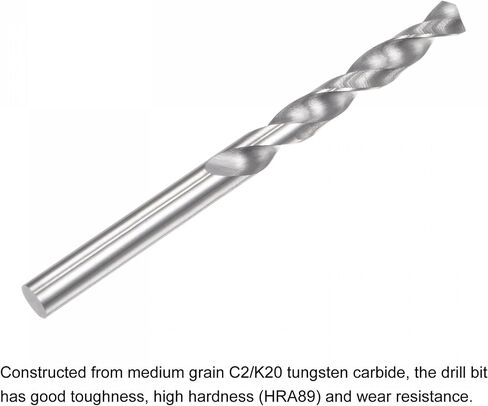 uxcell Solid Carbide Drill Bits, 2.5mm C2/K20 Tungsten Carbide Jobber Drill Bits Straight Shank Drilling Tool for Stainless Steel Aluminum Iron Metal Plastic 2pcs in Saudi Arabia