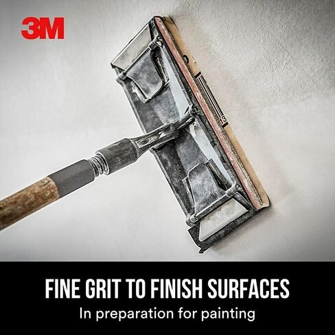 3M Pro-Pak Drywall Sanding Paper, 25 Sheets, 120 Grit, 4.2 in x 11.25 in | Pre-Cut Sheet, Fit Most Drywall Sanding Tools, Heavy-Duty Paper Backing, Resist Tearing (99430) in Saudi Arabia