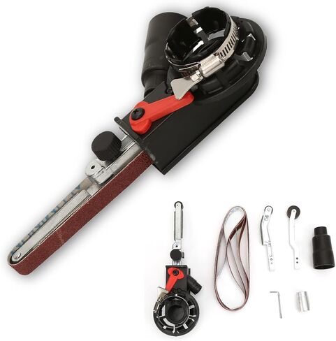 DAUERHAFT Belt Sander Adapter,Ergonomic Design Sander Sanding Head Adapter,Mini Electric Angle Grinder Belt Sander Head Attachment,for Blade Grinding, Grinding Scissors in Saudi Arabia