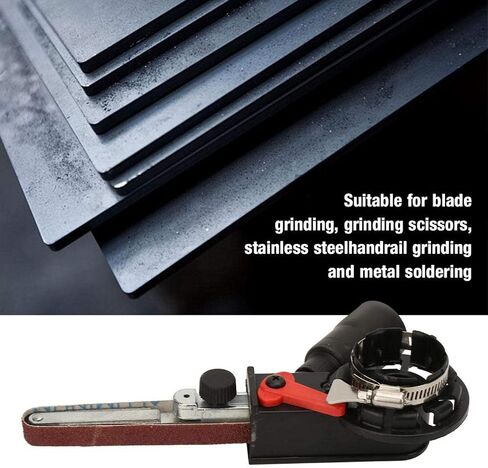 DAUERHAFT Belt Sander Adapter,Ergonomic Design Sander Sanding Head Adapter,Mini Electric Angle Grinder Belt Sander Head Attachment,for Blade Grinding, Grinding Scissors in Saudi Arabia