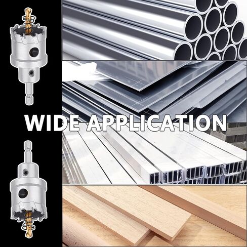 33mm / 1.3 inch Carbide Hole Saw,Metal Steel Hole Saw with Hex Shank, Hole Cutter for Stainless Steel,Sheet Metal, Thick Metal and Iron. (Hex Shank, 33mm（1.3 inch）) in Saudi Arabia