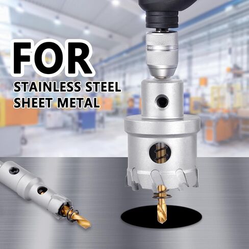 33mm / 1.3 inch Carbide Hole Saw,Metal Steel Hole Saw with Hex Shank, Hole Cutter for Stainless Steel,Sheet Metal, Thick Metal and Iron. (Hex Shank, 33mm（1.3 inch）) in Saudi Arabia