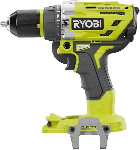 Ryobi P251 One+ 18V Lithium Ion 750 بوصة رطل مثقاب مطرقي بدون فرشاة مع 3 أوضاع للحفر، وقابض 24 موضعًا، ومقبض مريح (متجدد) in Kuwait