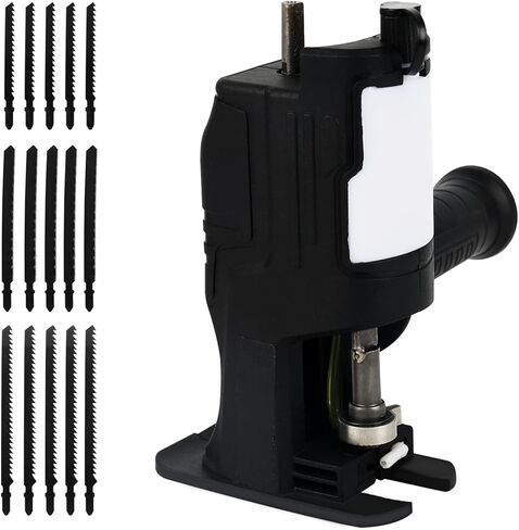 WMLBK Cordless Saw Drill Attachment, Portable Reciprocating Saw Attachment Adapter Jig Saw Attachment with 15pcs Blades for Metal Wood Cutting in Kuwait