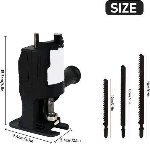 WMLBK Cordless Saw Drill Attachment, Portable Reciprocating Saw Attachment Adapter Jig Saw Attachment with 15pcs Blades for Metal Wood Cutting in Kuwait