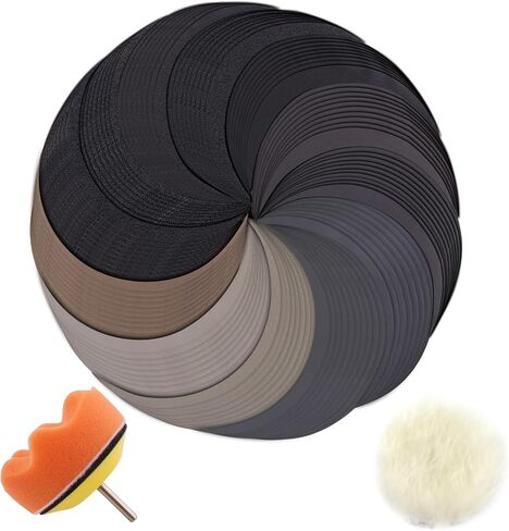 MAXMAN 30Pcs 3-Inch Sanding Discs, 1000 Grits Hook and Loop Professional Silicon Carbide Sand Paper, Wet Dry Polish for Wood, Metal, Paint, Car Polishing in Kuwait