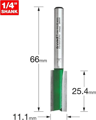 Trend Craft Pro 1/2" Shank Straight Router Cutter Bit-Ref, C030DX1/2TC Diameter 20mm Cutting Length 50mm Tungsten Carbide Tipped, Shank 1/2 inch x Dia 20 mm x Cut 37 mm in Saudi Arabia