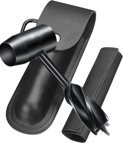 Eewudwok Bushcraft Hand Auger Wrench -Bushcraft Survival Settler Tools - Wood Auger Manual Auger Drill - Scotch Eye Hand Auger Wrench (Brown) in Kuwait