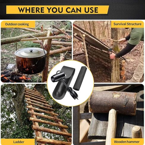 Eewudwok Bushcraft Hand Auger Wrench -Bushcraft Survival Settler Tools - Wood Auger Manual Auger Drill - Scotch Eye Hand Auger Wrench (Brown) in Kuwait