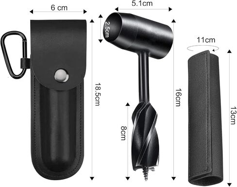 Eewudwok Bushcraft Hand Auger Wrench -Bushcraft Survival Settler Tools - Wood Auger Manual Auger Drill - Scotch Eye Hand Auger Wrench (Brown) in Kuwait