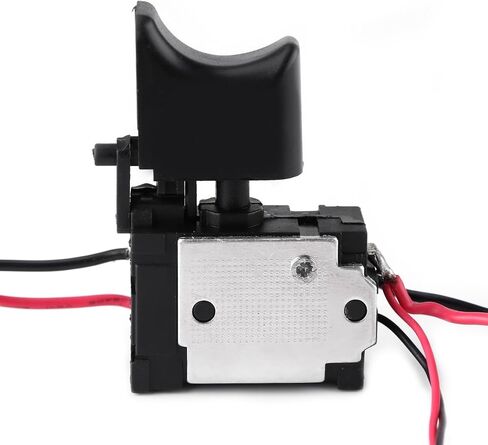 Electric Drill Switch, 7.2 V - 24 V Electric Power Tool, Lithium Battery Cordless Replacement Drill Speed Control Trigger Switch with Small Light Black Plastic and Metal in Saudi Arabia