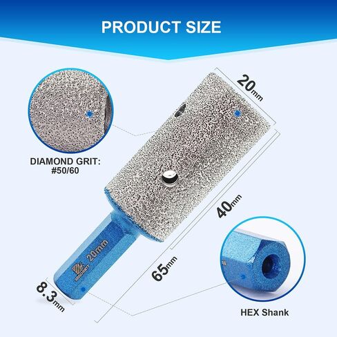 Diamond Finger Milling Bits 4/5“ BRSCHNITT Dry Core Drill Bit for Enlarging Shaping Existing Holes of Porcelain,Hard Ceramic,Granite,Marble hex Shank in Saudi Arabia