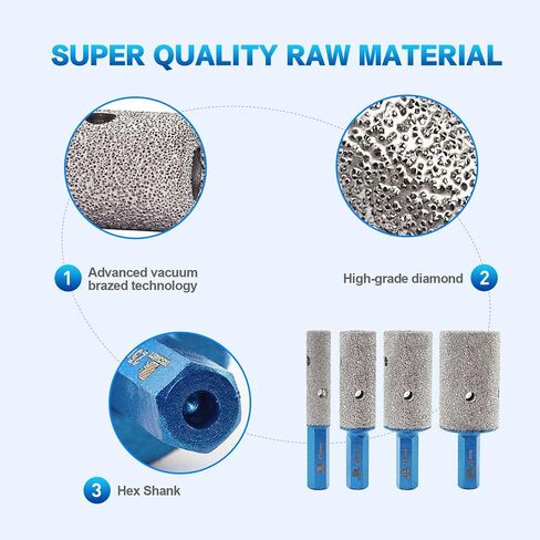 Diamond Finger Milling Bits 4/5“ BRSCHNITT Dry Core Drill Bit for Enlarging Shaping Existing Holes of Porcelain,Hard Ceramic,Granite,Marble hex Shank in Saudi Arabia