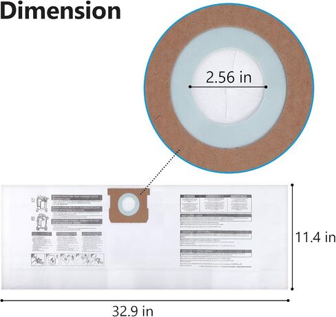 9 Pack Shop Vacuum Bag Replacement Compatible with Vacmaster 5 to 6 Gallon Wet Dry Vacuum, Part # VDBS, by KEEPOW in Saudi Arabia