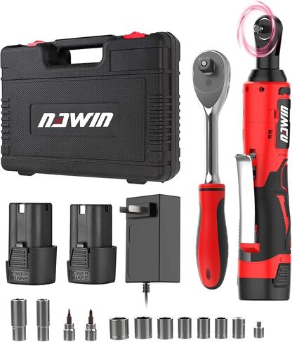 مجموعة أدوات السقاطة اللاسلكية من NAWIN، 3/8 بوصة 40 قدم رطل 400 دورة في الدقيقة 16.8 فولت مع عبوتين من بطاريات 2.0 أمبير في الساعة وشحن سريع لمدة 80 دقيقة in Kuwait