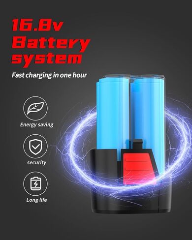 مجموعة أدوات السقاطة اللاسلكية من NAWIN، 3/8 بوصة 40 قدم رطل 400 دورة في الدقيقة 16.8 فولت مع عبوتين من بطاريات 2.0 أمبير في الساعة وشحن سريع لمدة 80 دقيقة in Kuwait