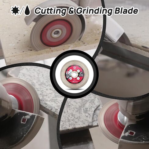 FOCSTOL Diamond Tile Saw Blade - 4.5''(115mm) Cutting & Grinding Disc Wheel for Porcelain Ceramic Tile Marble Granite Artificial Stone with X Mesh Rim for Angle Grinder in Kuwait