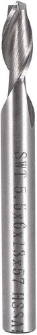 uxcell 5.5mm Cutting HSS-AL Spiral Drill Bit Straight End Mill Cutter 2 Flute with 6mm Shank in Saudi Arabia