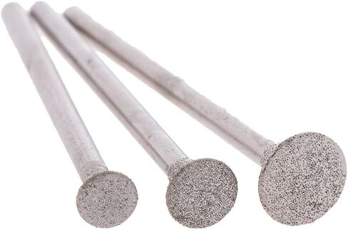 اورهيلبر 12 قطعة 2.35 ملم (3/32 انش) مجموعة رؤوس ابر جلخ مطلية بالماس، مجموعة ادوات دوارة مثبتة على الماس لليشم والمجوهرات والحجر وطحن السيراميك والنحت والتلميع والنقش in Kuwait