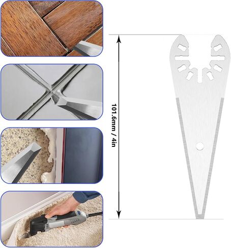 5pcs Tapered Sealant Cutting Blade, Oscillating Tool Caulk Removal Blade to Remove Paint Caulk Adhesive Sealant in Saudi Arabia