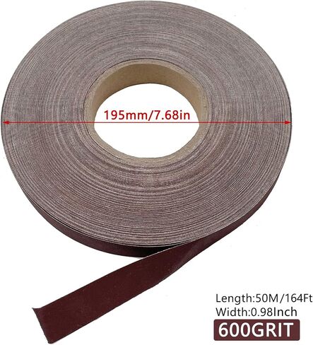 600 Grit Continuous Sandpaper Roll 1" x 55 Yard Emery Cloth Aluminium Oxide Abrasive Sandpaper Roll Drum Sander Sandpaper Rolls for Wood Furniture Finishing Metal Sanding Automotive Polishing in Saudi Arabia