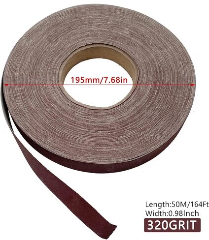 600 Grit Continuous Sandpaper Roll 1" x 55 Yard Emery Cloth Aluminium Oxide Abrasive Sandpaper Roll Drum Sander Sandpaper Rolls for Wood Furniture Finishing Metal Sanding Automotive Polishing in Saudi Arabia