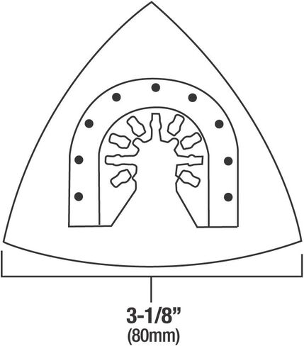 Genesis GAMT741 Universal Quick-Fit 3 1/8" Triangular Carbide Grit Oscillating Quick-Release Rasp in Saudi Arabia