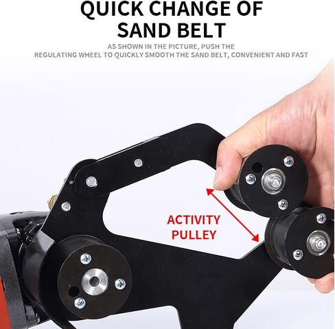 SI FANG Tube Belt Sander Attachment Adapter with 5Pcs Sanding Belts, Angle Grinder Converted to Belt Sander Grinder, 5/8-11 Thread for Polishing Rust Removal Stainless Steel Pipe, Wood Metal Working in Saudi Arabia